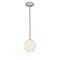 Access Lighting Japanese Lantern, s 1Light Pendant, Brushed Steel Finish, White Lined Glass 28085-3R-BS/WHTLN - alternate 1